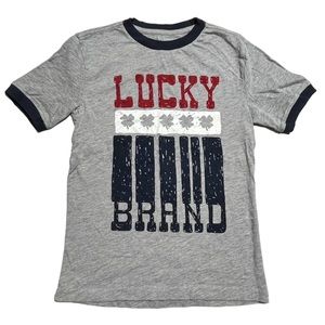 Lucky Brand red/white/blue ringer tee Small/7-8 years